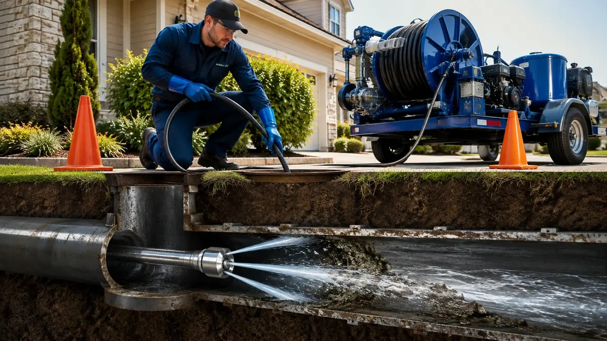 Main Sewer Line Hydro Jet Cleaning in Silverado