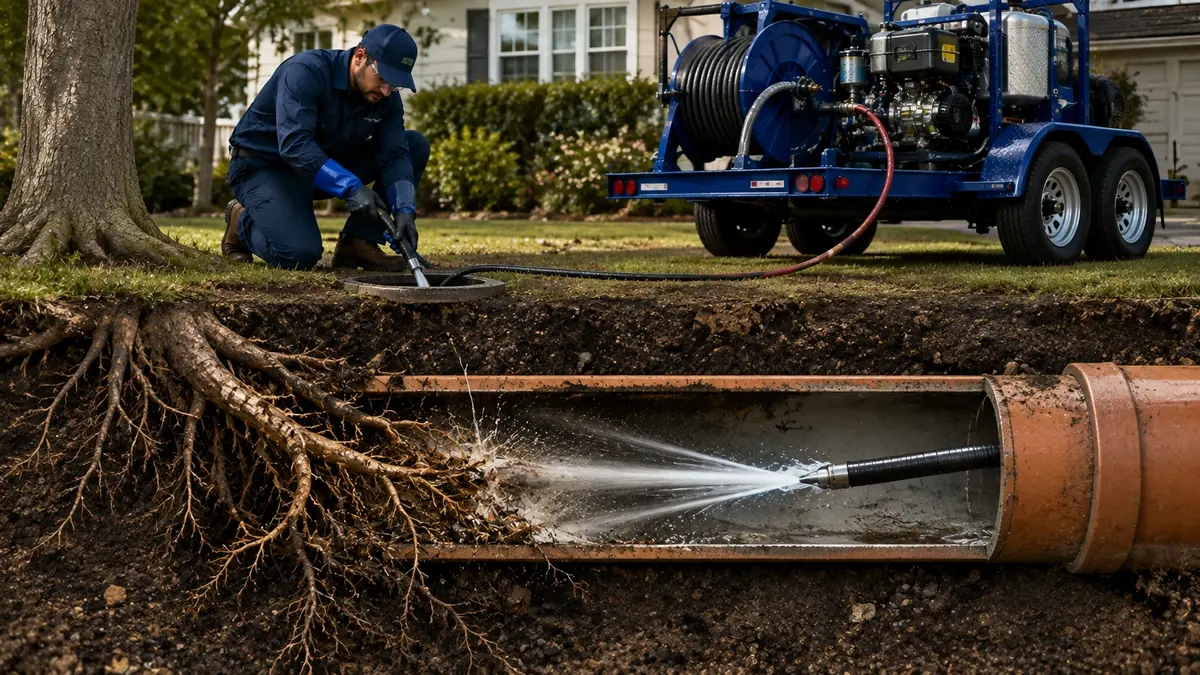 Tree Root Removal with Hydro Jetting in Silverado